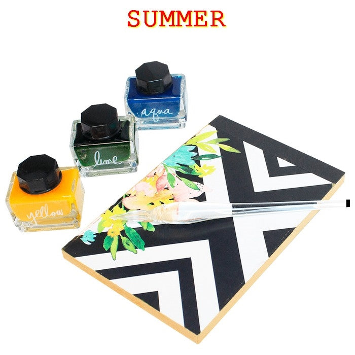 ESTOJO CALIGRAFIA HANDWRITING KIT SUMMER YELLOW/LIME/AQUA