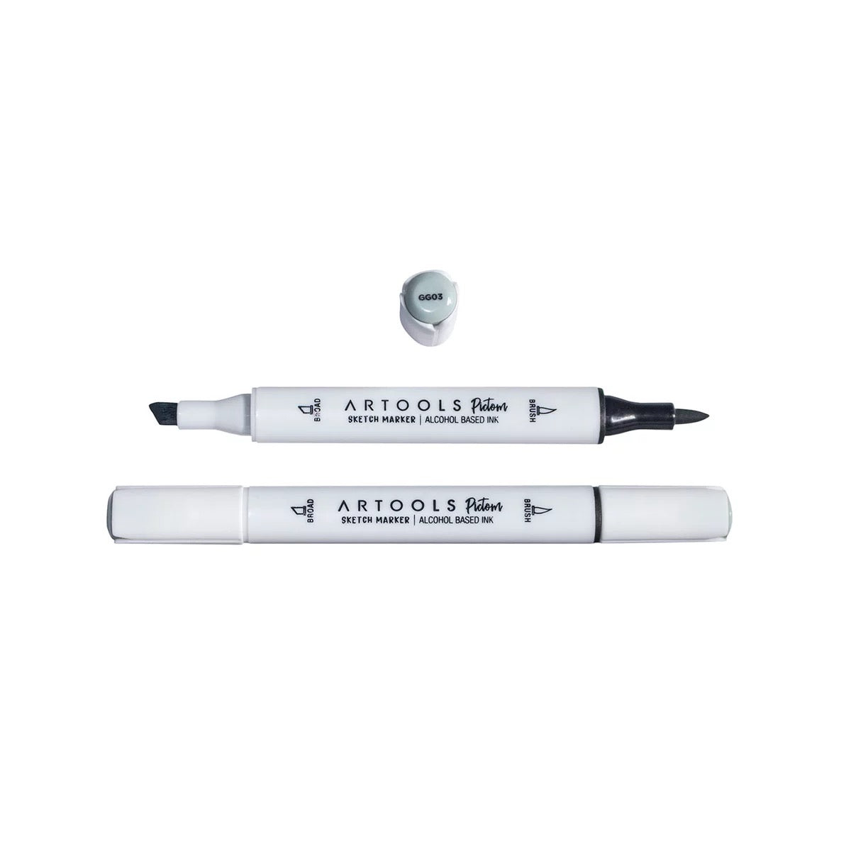 MARCADOR ARTOOLS PICTOM PONTA DUPLA GREEN GRAY 3 (GG03)