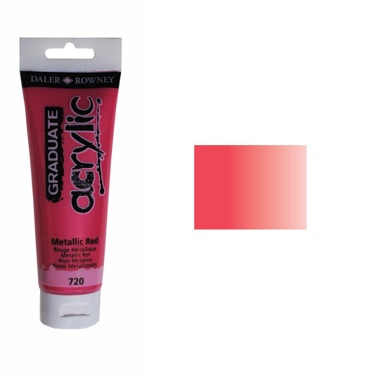 ACRILICA DALER ROWNEY GRADUATE 120ML 720 METALLIC RED