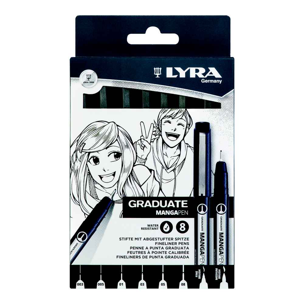 CANETA LYRA GRADUATE MANGAPEN PRETO C/ 08UN