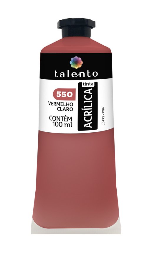 ACRILICA TALENTO 100ML 550 VERMELHO CLARO