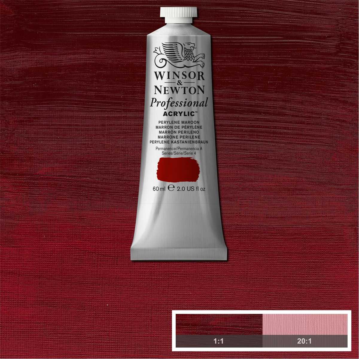 ACRILICA WINSOR NEWTON PROFISSIONAL 60ML 507 PERYLENE MAROON S4