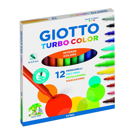 CANETA HIDROCOR GIOTTO TURBO COLOR 12 CORES
