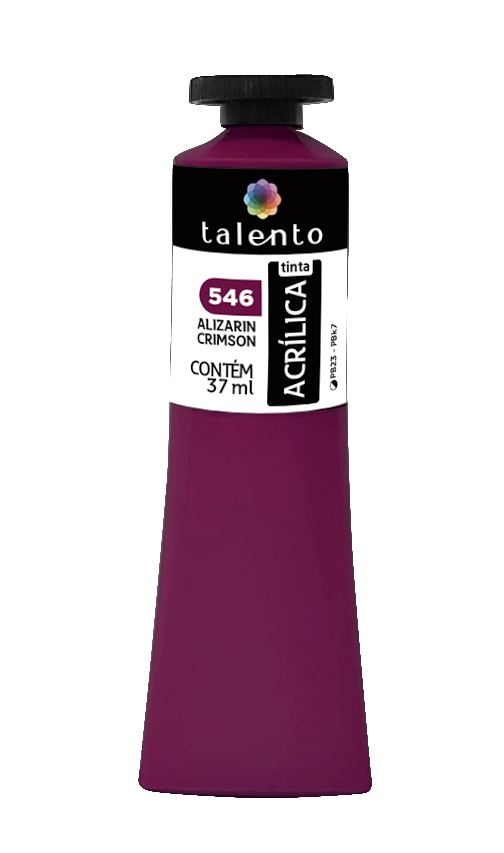 ACRILICA TALENTO 037ML 546 ALIZARIM CRIMSON