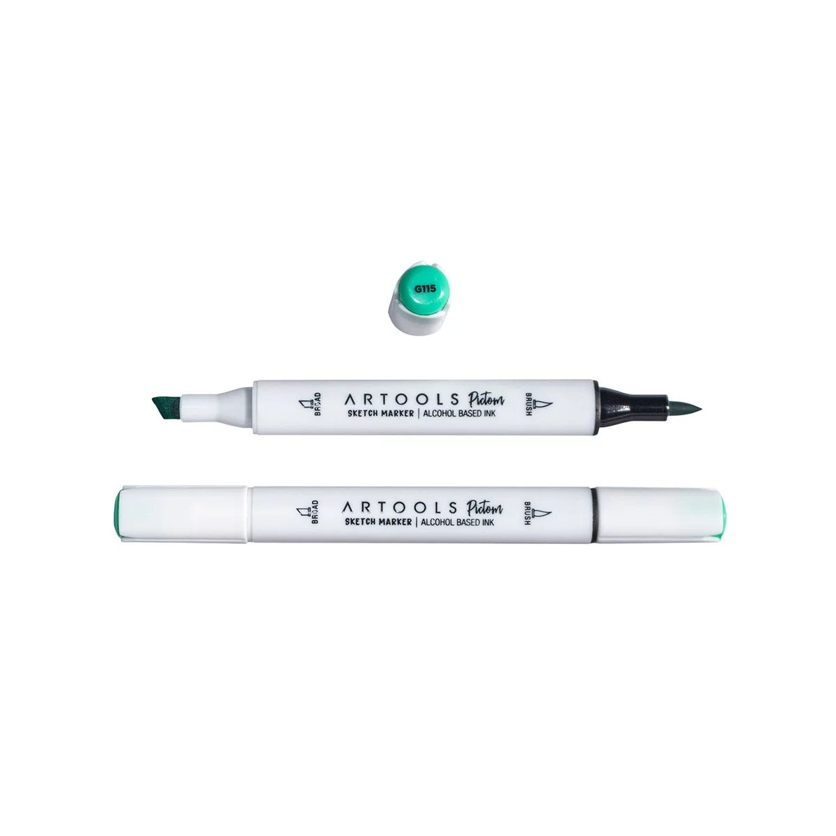 MARCADOR ARTOOLS PICTOM PONTA DUPLA MINT GREEN (G115)