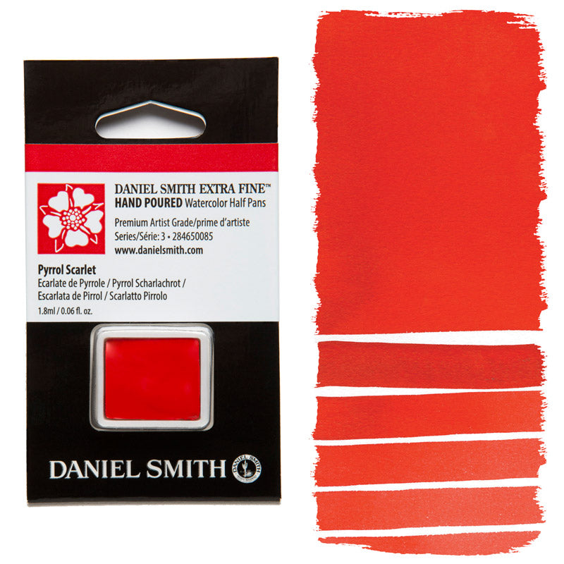AQUARELA DANIEL SMITH HALF PAN PYRROL SCARLET 085
