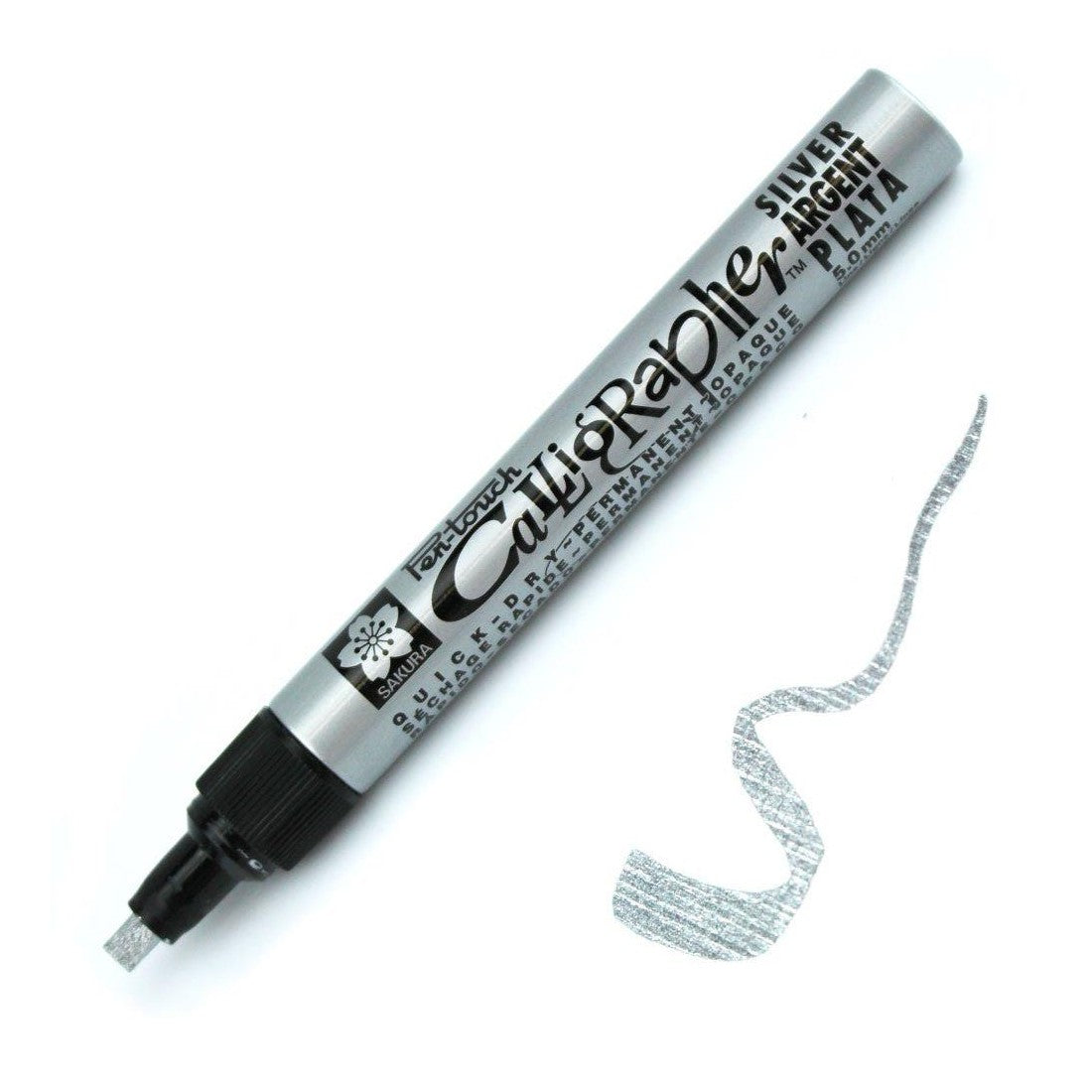 CANETA SAKURA PEN TOUCH 5,0MM CALLIGRAPHER PRATA