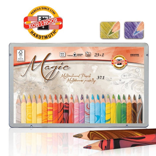 LAPIS COR KOH-I-NOOR MAGIC MULTICOLORIDO 23 CORES + BLENDER