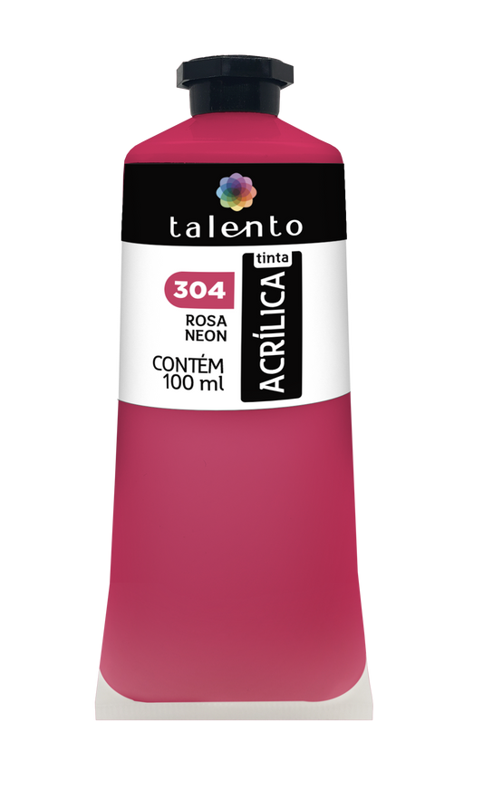 ACRILICA TALENTO 100ML 304 ROSA NEON