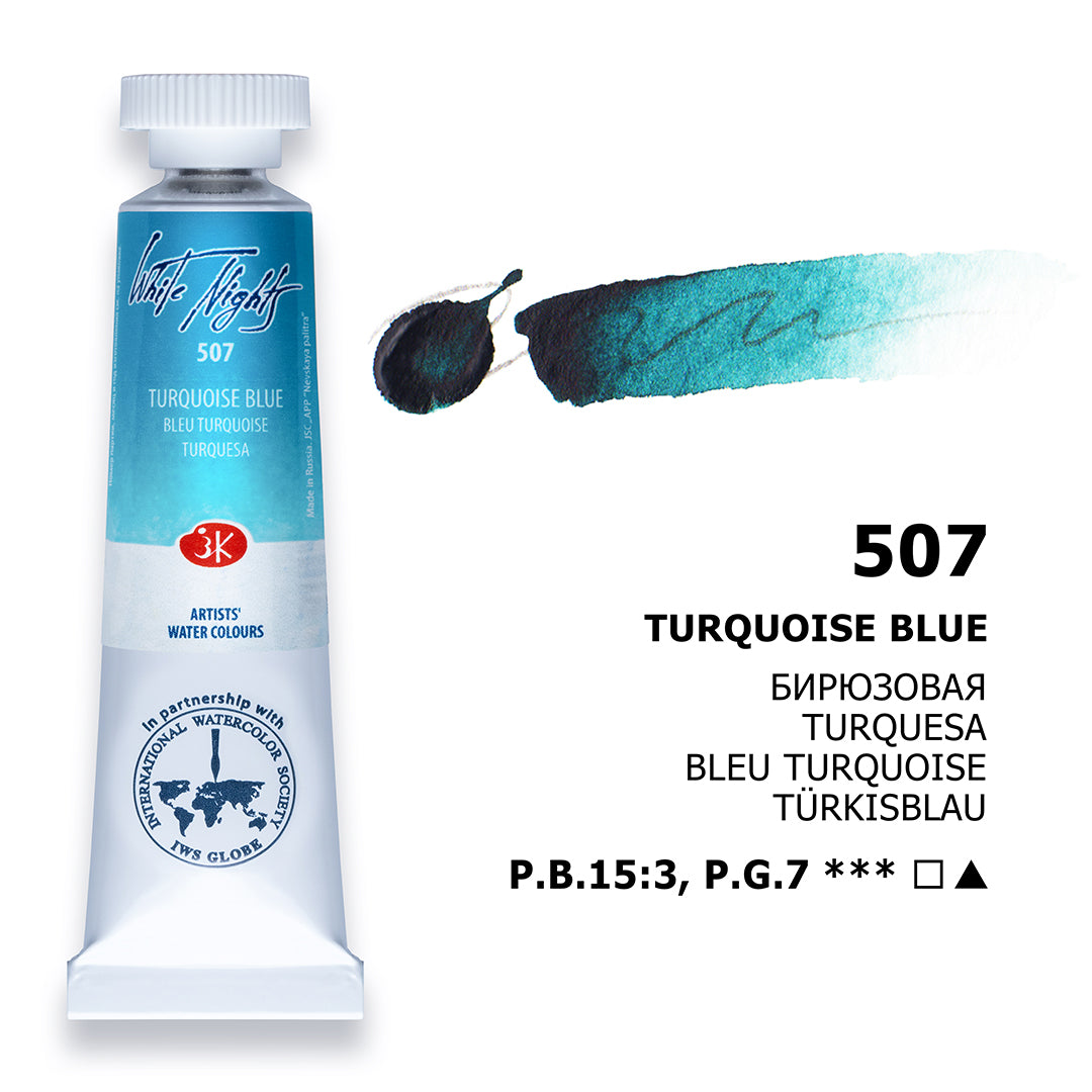 AQUARELA WHITE NIGHTS 507 TURQUOISE BLUE 10ML S1