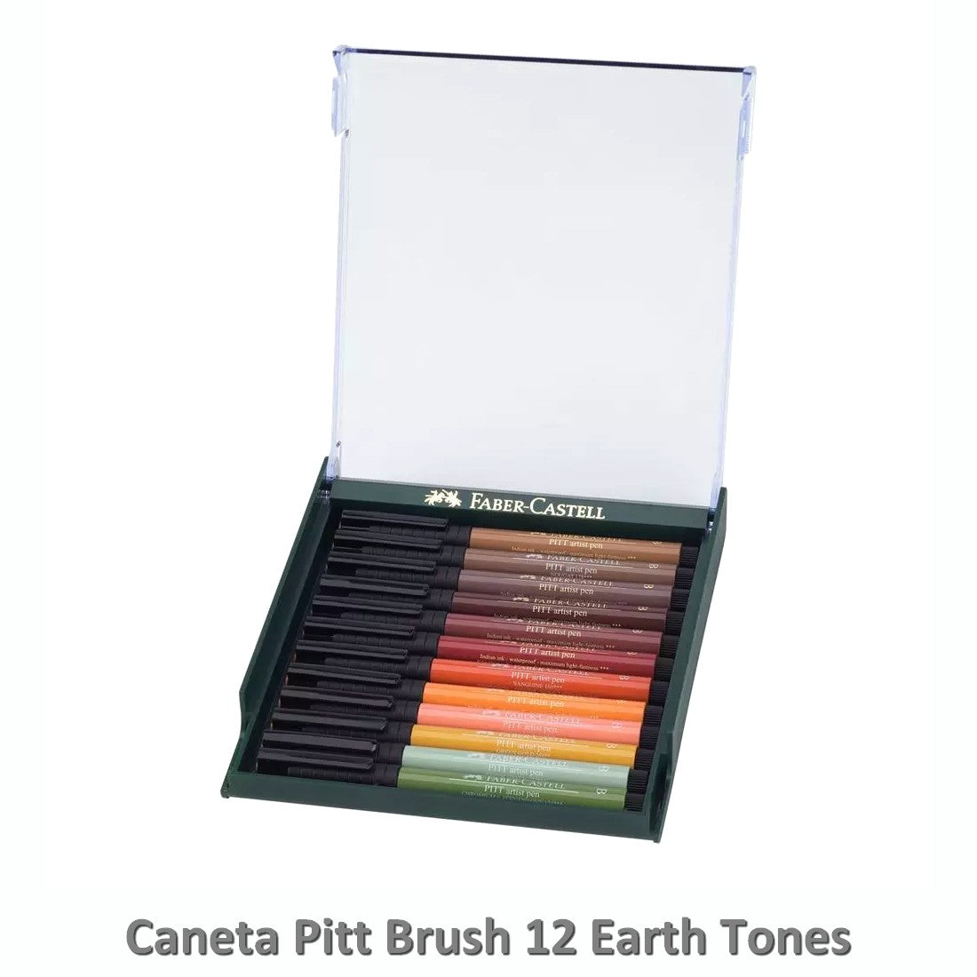 CANETA FABER CASTELL PITT 12 BRUSH EARTH TONES 267422