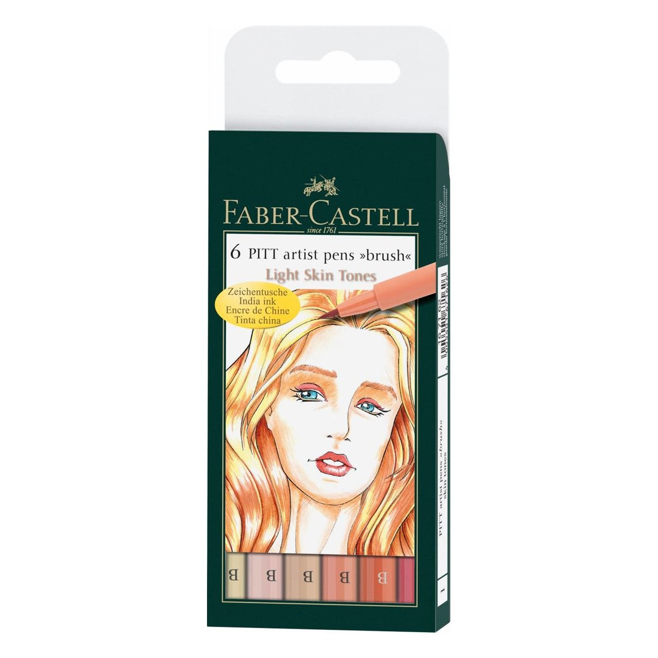 CANETA FABER CASTELL PITT 06 BRUSH LIGHT SKIN TONES