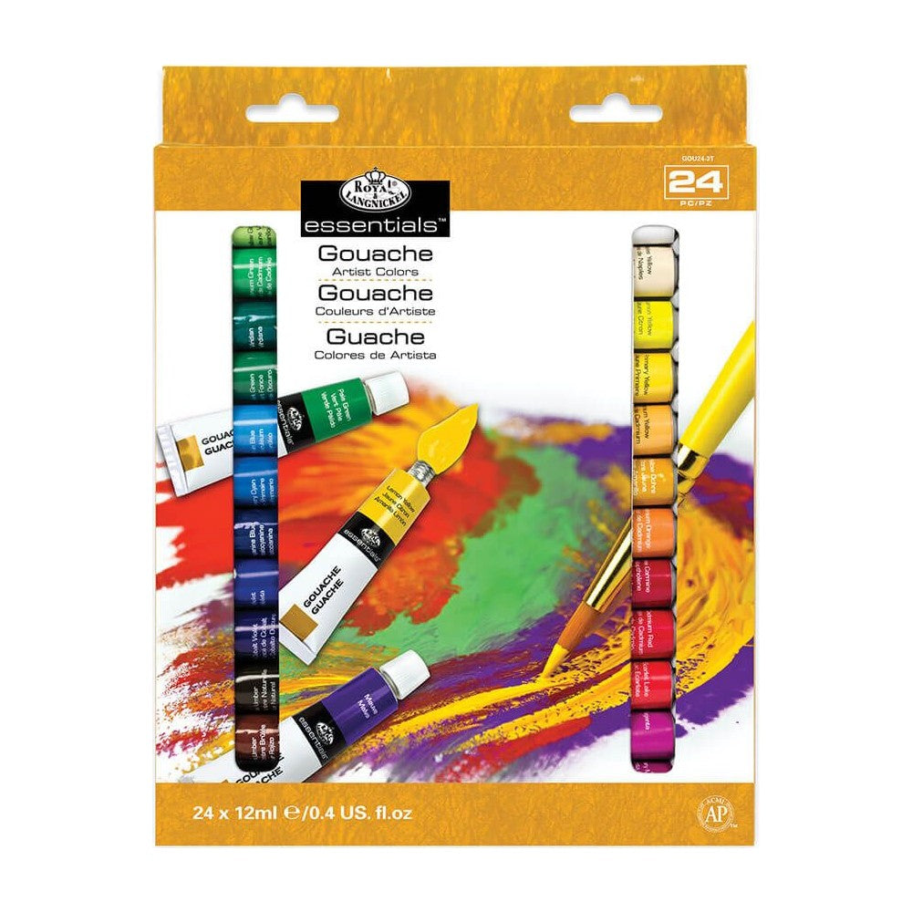 ESTOJO GOUACHE ROYAL LANGNICKEL 24 CORES 12ML