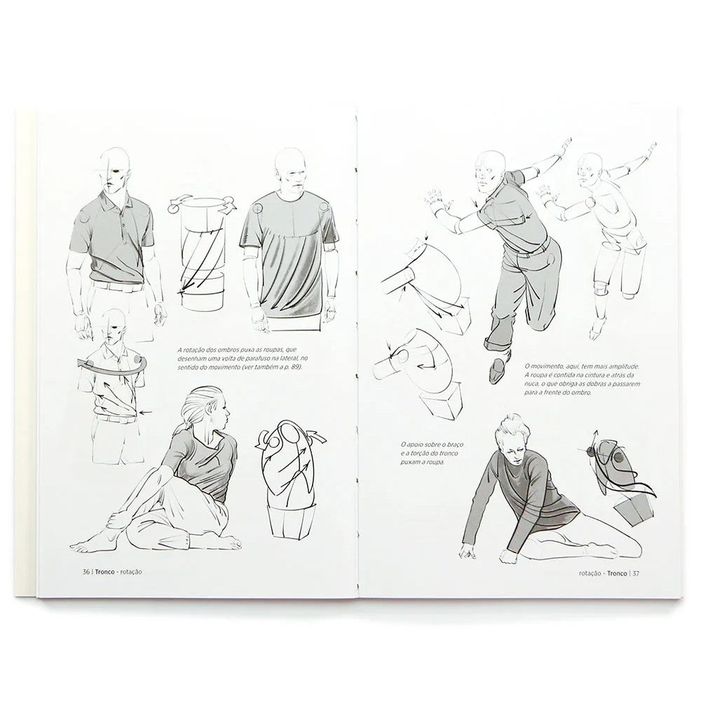 LIVRO "ANATOMIA ARTISTICA 8" DOBRAS DA ROUPA - MICHEL LAURICELLA