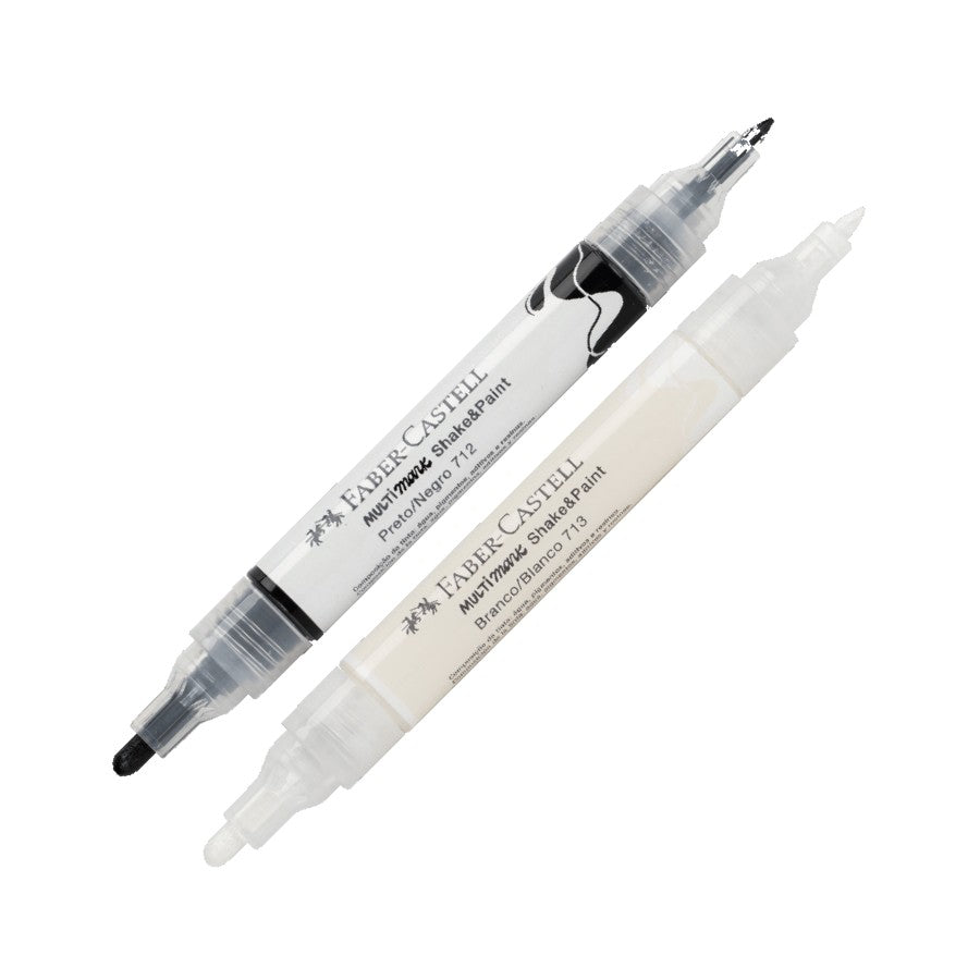 MARCADOR MULTIMARK PONTA DUPLA PRETO E BRANCO