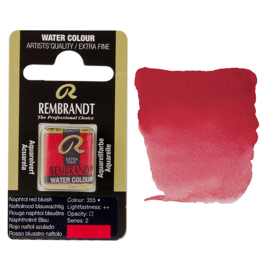 AQUARELA TALENS REMBRANDT HALF PAN 355 NAPHTHOL RED BLUISH S2