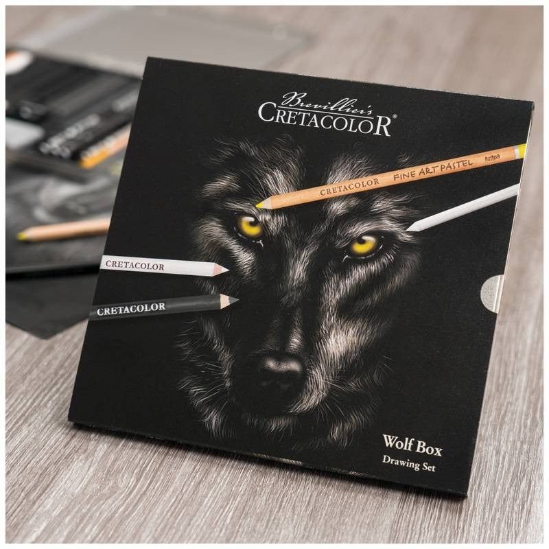 ESTOJO LAPIS ESBOÇO CRETACOLOR WOLF BOX 25 PECAS