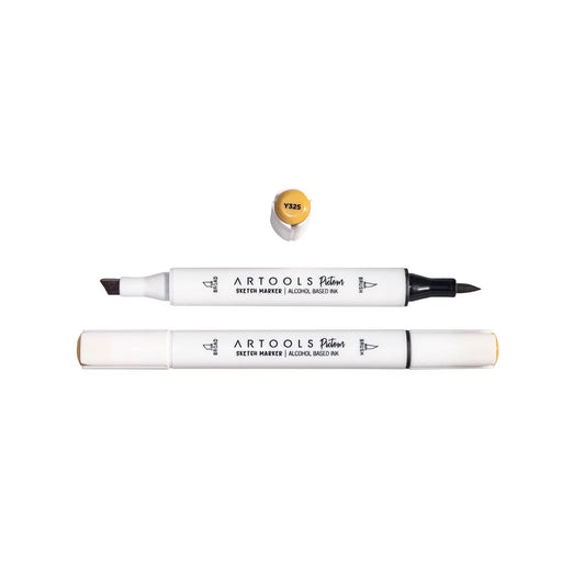 MARCADOR ARTOOLS PICTOM PONTA DUPLA DARK YELLOW (Y325)