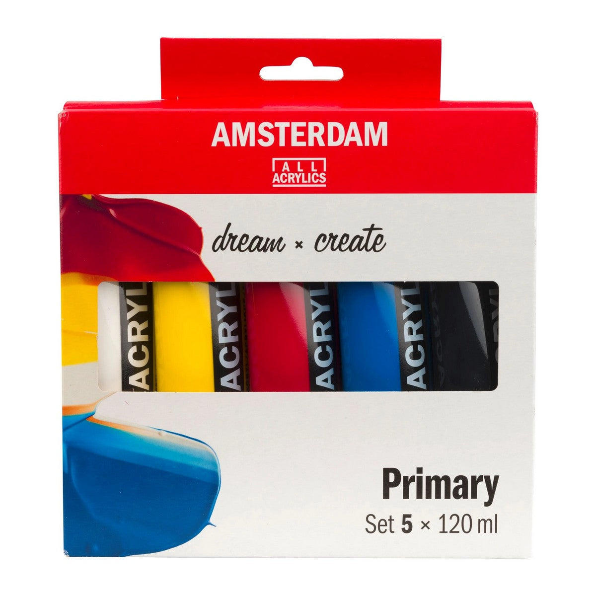 ESTOJO ACRILICA TALENS AMSTERDAM 120ml 05 CORES PRIMARIAS