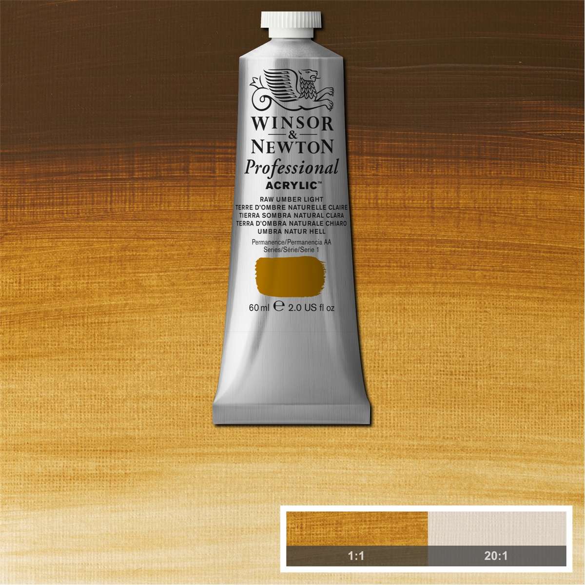 ACRILICA WINSOR NEWTON PROFISSIONAL 60ML 557 RAW UMBER LIGHT S1