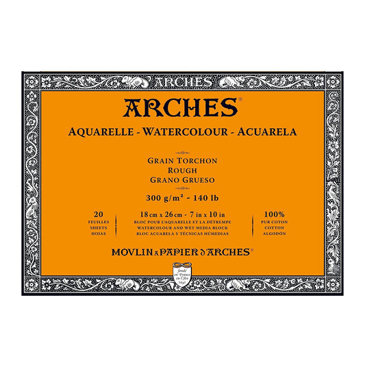 BLOCO ARCHES TORCHON 300G/M2 18X26 20 FOLHAS