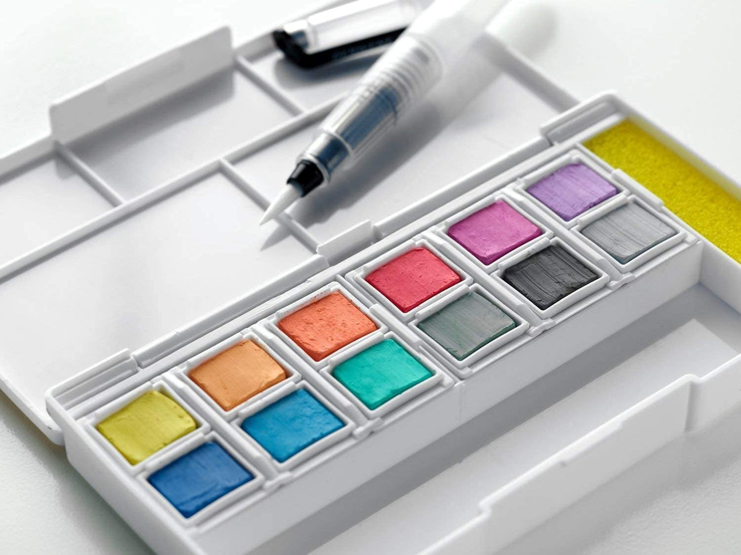 ESTOJO AQUARELA DERWENT 12 PASTEL SHADES HALF PAN