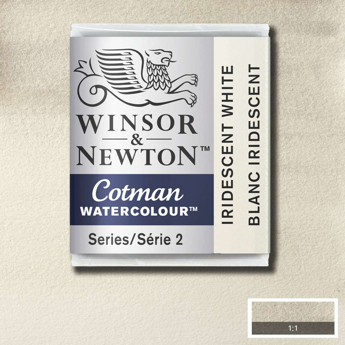 AQUARELA WINSOR NEWTON COTMAN HALF PAN 330 IRIDESCENT WHITE 0301330