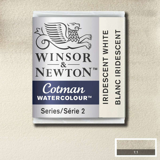 AQUARELA WINSOR NEWTON COTMAN HALF PAN 330 IRIDESCENT WHITE 0301330