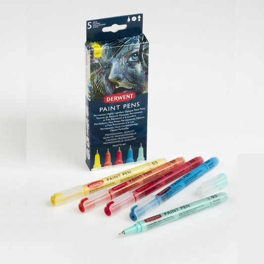 CANETA DERWENT PAINT PEN 0,5MM C/ 05 PALETTE 01