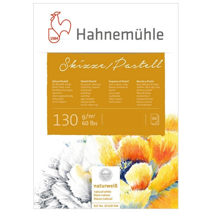 BLOCO HAHNEMUHLE SKIZZE/PASTELL 130g/m2 A4 30 FOLHAS