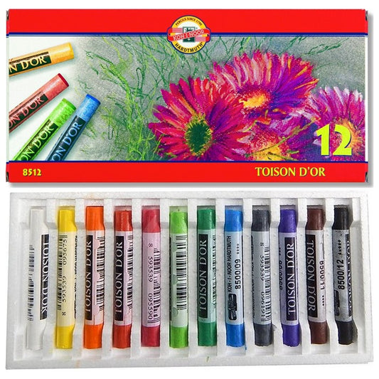 PASTEL SECO SOFT TOISON DOR 12 CORES KOH-I-NOOR 8512