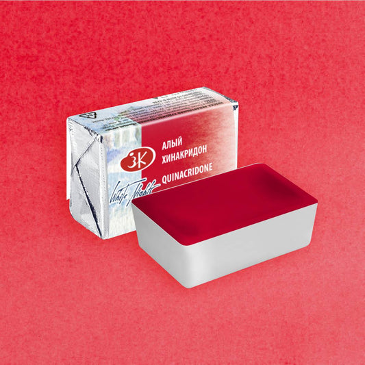 AQUARELA WHITE NIGHTS 385 QUINACRIDONE SCARLET FULL PAN S1