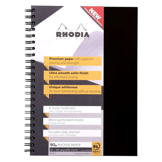 NOTE BOOK RHODIA A4 90G C/80 ESPIRAL PAUTA 119232C