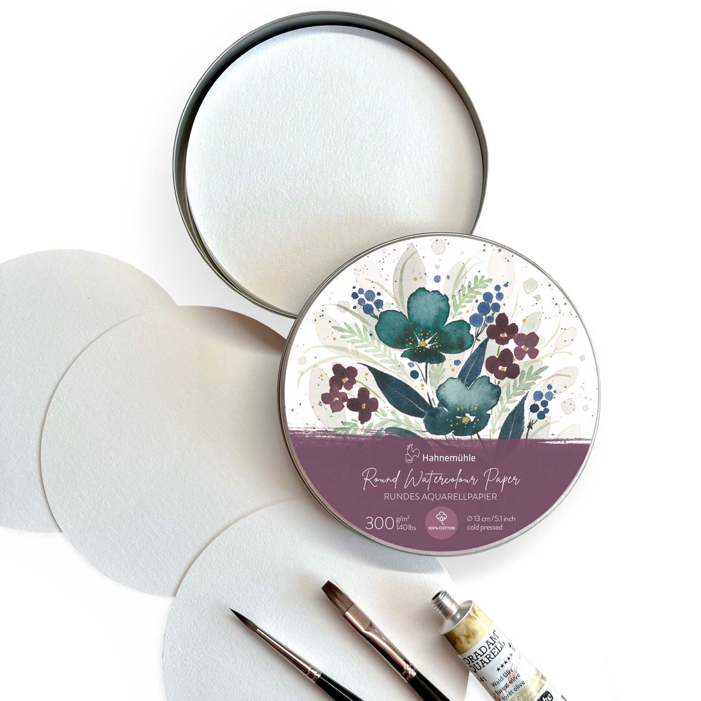 BLOCO HAHNEMUHLE EXPRESSION REDONDO 300G/M2 100%COTTON 13CM DIAMETRO 30FLS