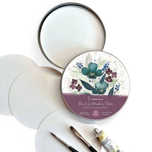 BLOCO HAHNEMUHLE EXPRESSION REDONDO 300G/M2 100%COTTON 13CM DIAMETRO 30FLS