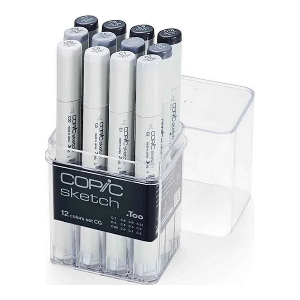 ESTOJO COPIC SKETCH C/ 12 COOL GRAY