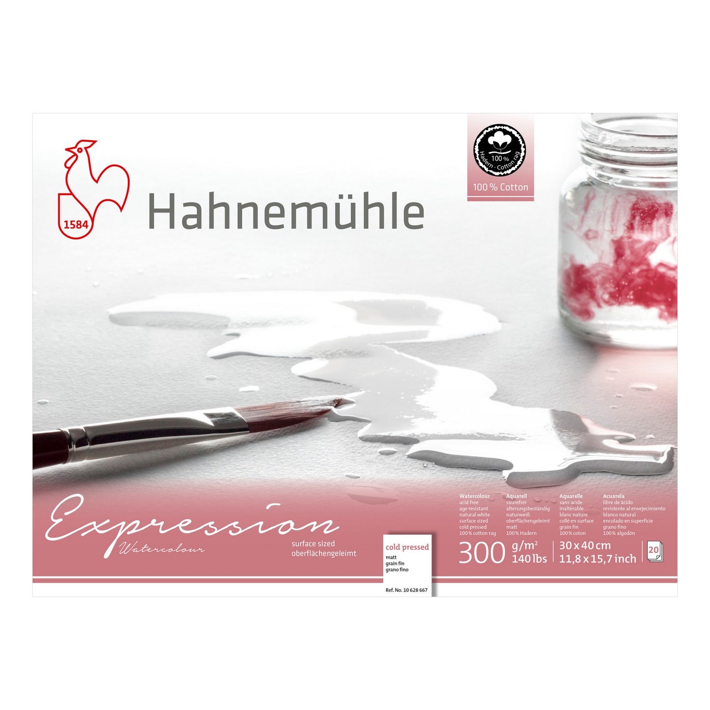 BLOCO HAHNEMUHLE EXPRESSION 300g/m2 GRANA FINA 30x40 20FLS