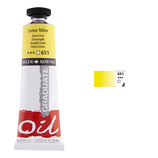 OLEO DALER ROWNEY GRADUATE 38ML 651 LEMON YELLOW