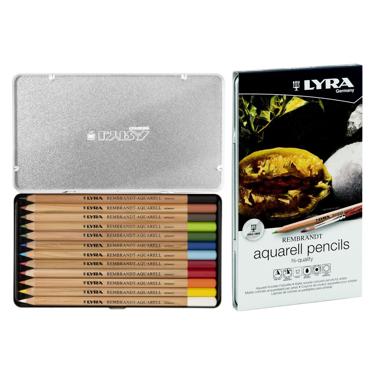 LAPIS AQUARELAVEL LYRA REMBRANDT AQUARELL 12 CORES