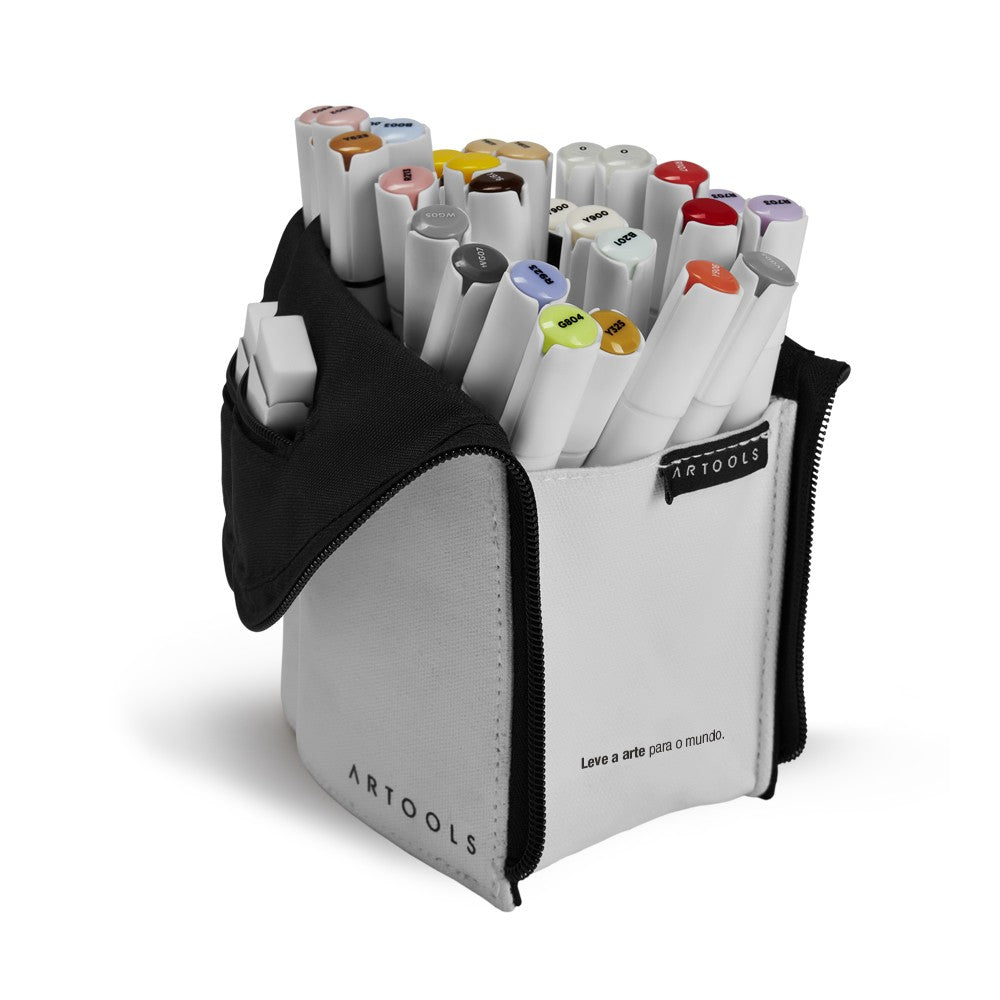 ESTOJO ARTOOLS ARTSY COMFY BRANCO P/ MARCADORES E ACESSORIOS