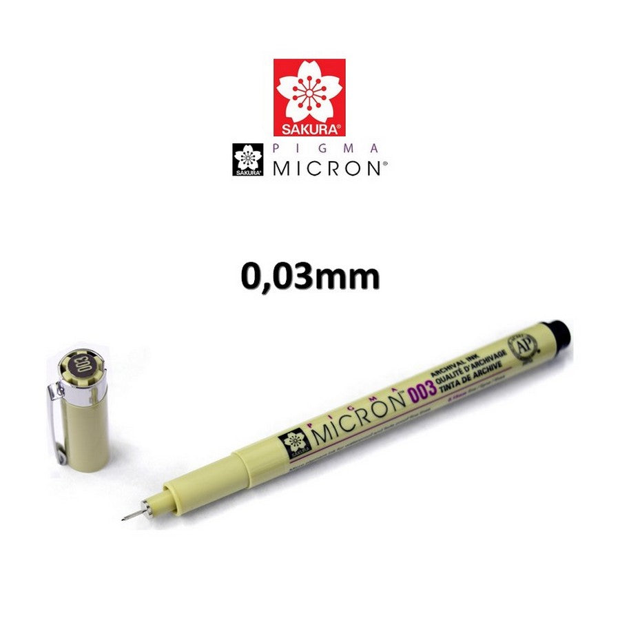 CANETA SAKURA PIGMA MICRON 0,03mm