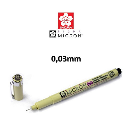 CANETA SAKURA PIGMA MICRON 0,03mm