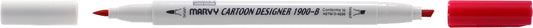 MARCADOR MARVY CARTOON DESIGNER PONTA DUPLA LACA CARMESIM 46