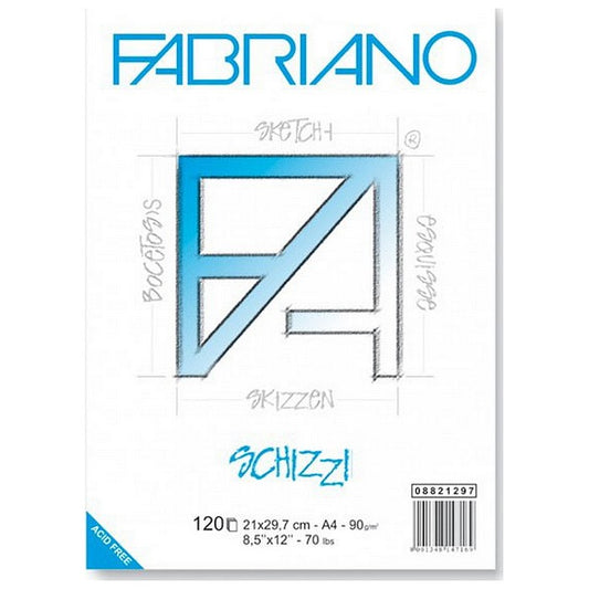 BLOCO FABRIANO SCHIZZI 90g/m2 A4 120 FOLHAS