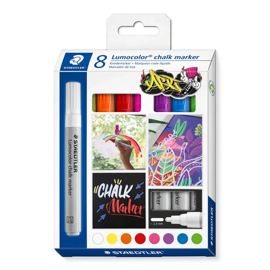 ESTOJO MARCADOR LUMOCOLOR® CHALK MARKER 08 CORES 344C8