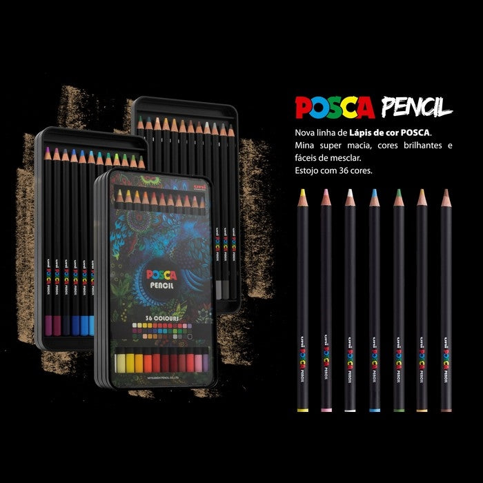 LAPIS COR POSCA 36 CORES KPE-200/36