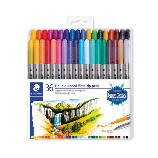CANETA STAEDTLER TWIN-TIP PEN 036 CORES PONTA DUPLA 3200TB36