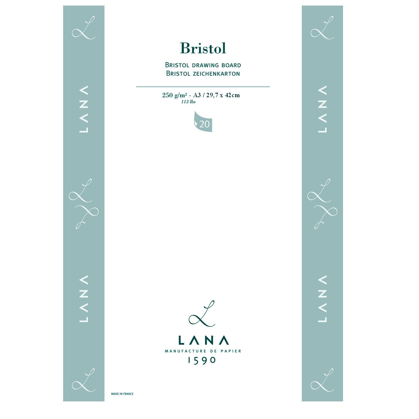 BLOCO LANA BRISTOL A3 250g/m2 20 FOLHAS