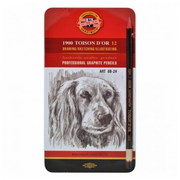 ESTOJO LAPIS GRADUADO KOH-I-NOOR 1900 C/ 12 TOISON D´OR 1912MT