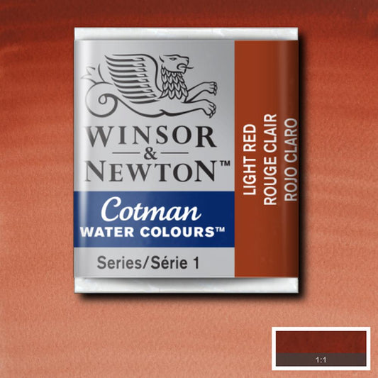 AQUARELA WINSOR NEWTON COTMAN HALF PAN 362 LIGHT RED